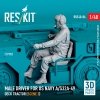 RESKIT RSF48-0086 Male driver for US NAVY A/S32A-49 Deck Tractor (scene 3) (1 pcs) (3D Printed) 1/48